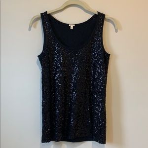JCrew Black date night top